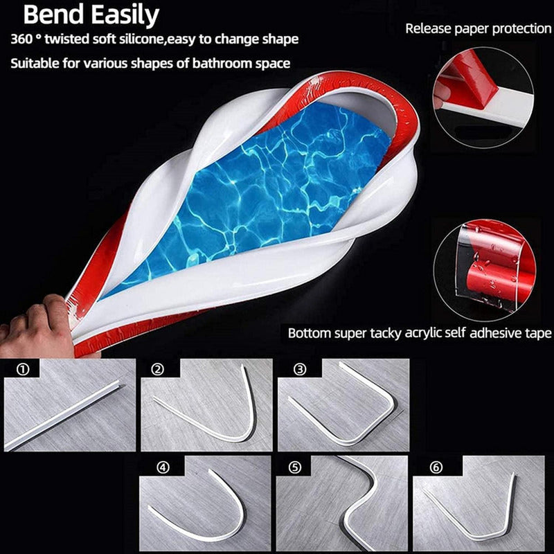 Barrera De Agua Tpe 2m Plegable Umbral De Baño - Norplat