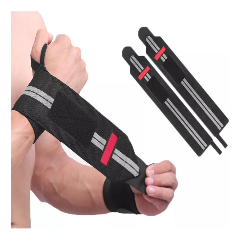 Par Muñequeras Crossfit Fitness Gym Elasticada Norplat