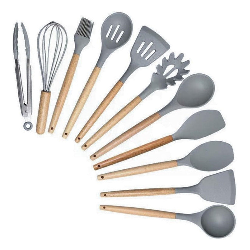 Set 19 Utensilios Cocina Acero Inoxidable Silicona - Norplat