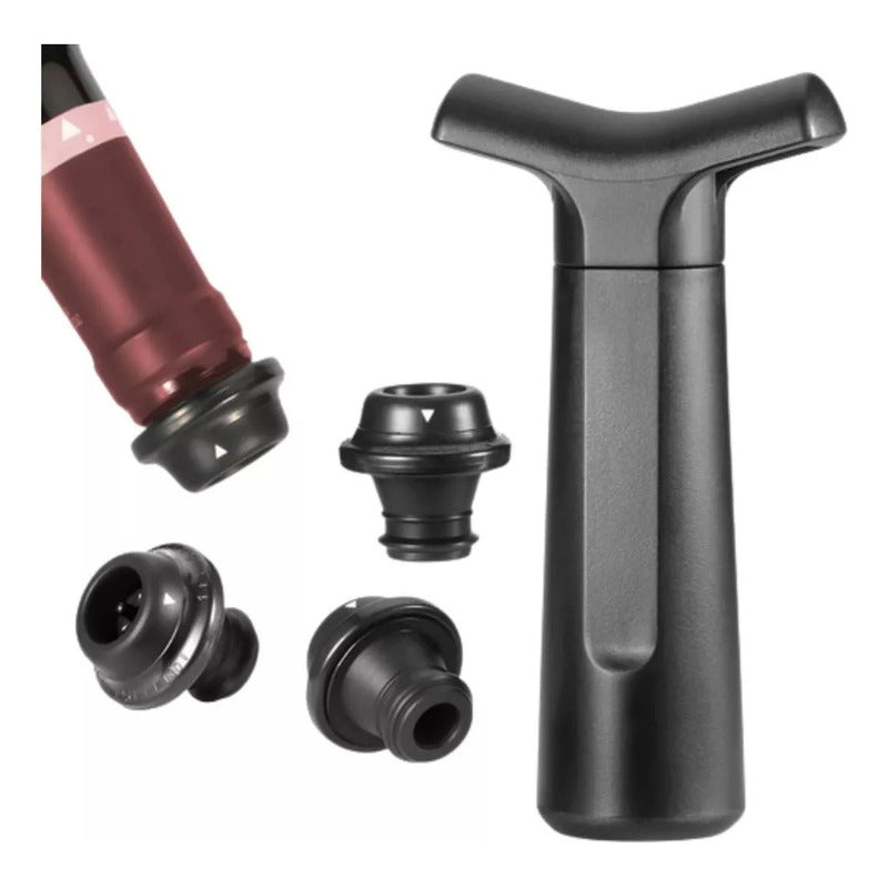 Vino Botella Bomba De Vacio 4 Tapones Extractor Aire - Cukin