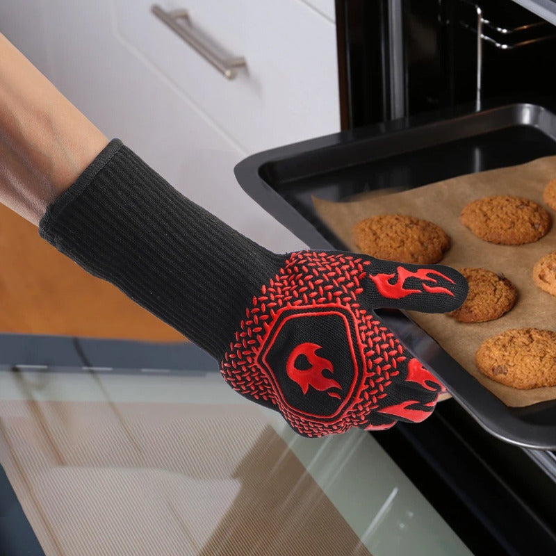 Set 2 Guantes Asado Alta Temperatura Parrillero Cocina Cukin