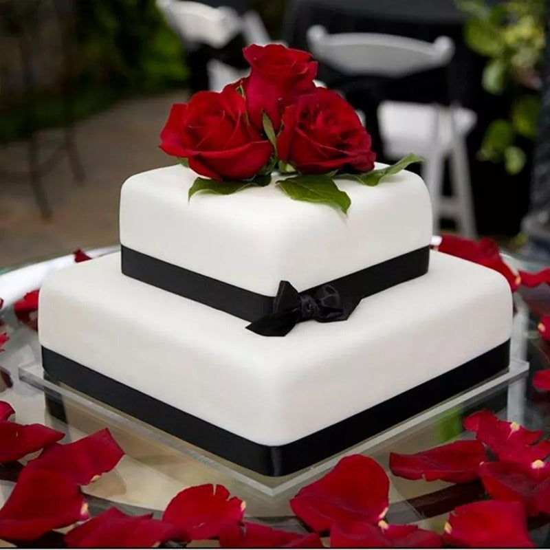 5 Molde Cuadrado Antiadherente Desmontable Tortas Repostería