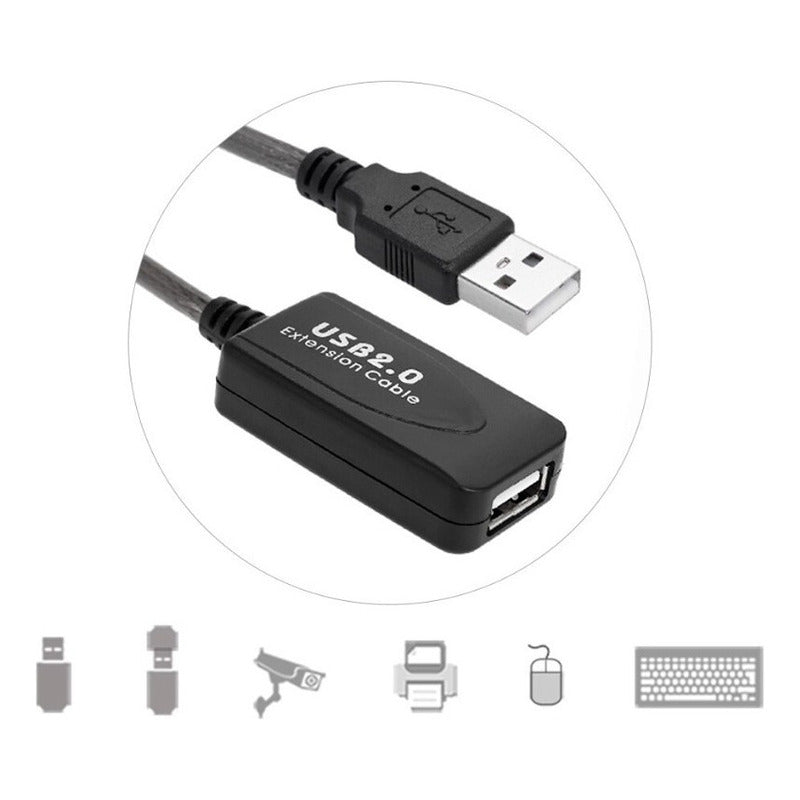 Extension Cable Usb A Usb 10m Blindado Sin Perdida - Norplat