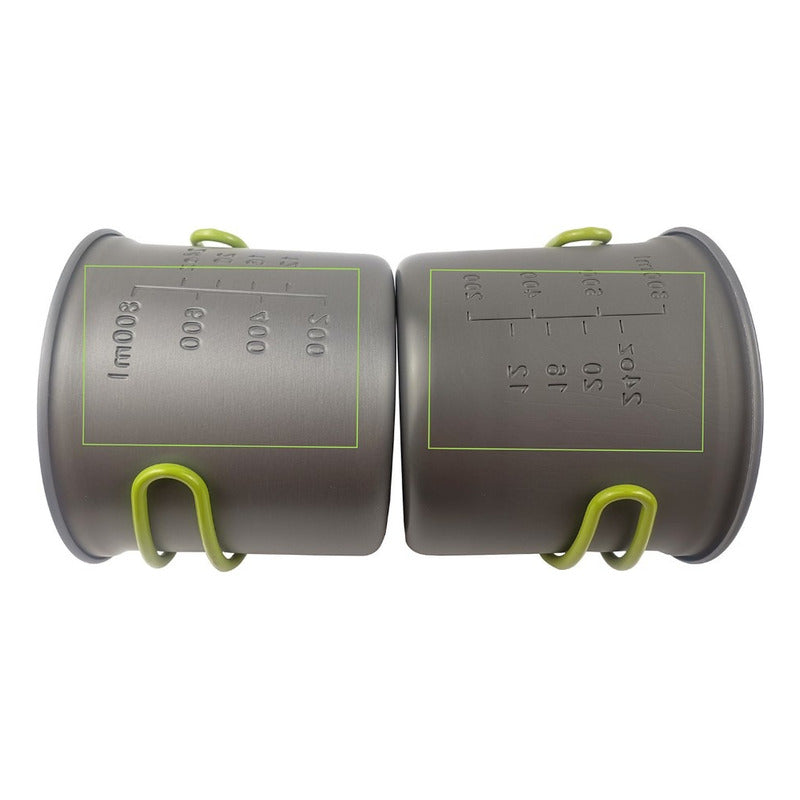Set Ollas Camping 6 Piezas Con Cubiertos Y Estuche - Cukin