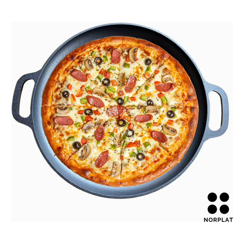 Molde Pizza 34cm Pizzera Argentina Hierro Fundido - Norplat