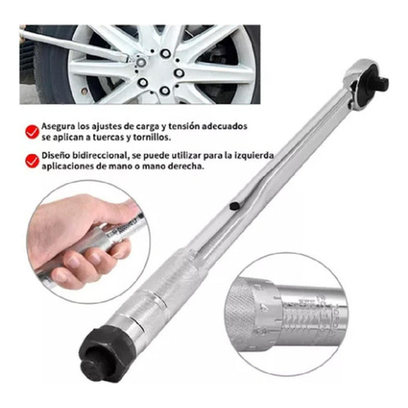 Llave De Torque Torquímetro 1/2 10-150 Lbs Pro - Norplat