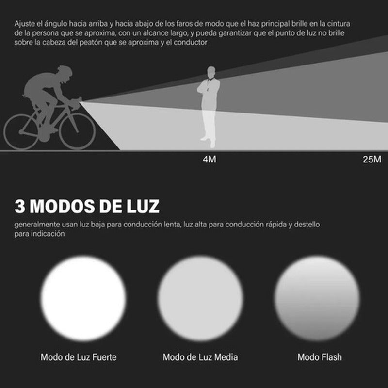 Luces Delanteras Y Traseras Para Lluvia Bicicleta - Norplat