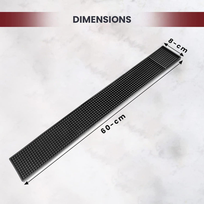 Bar Mat 60 X 8cm Escurridor Vaso Copas Barmat Goma - Norplat