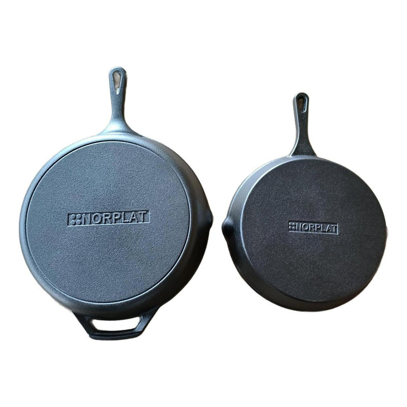 Set De 2 Sartenes Hierro Fundido 10 Y 12 Pulgadas - Norplat