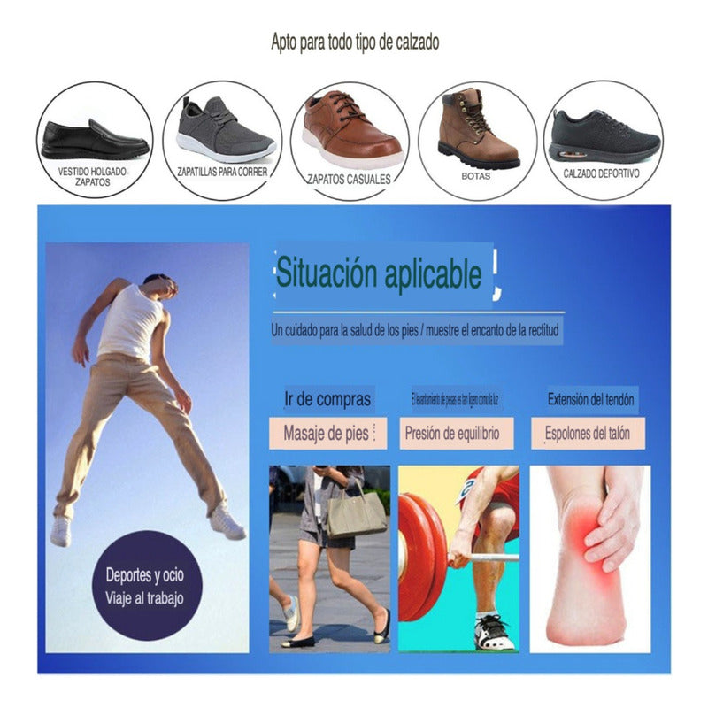 Par Talonera Fascitis Plantar Deporte Casual 2.3cm Altura