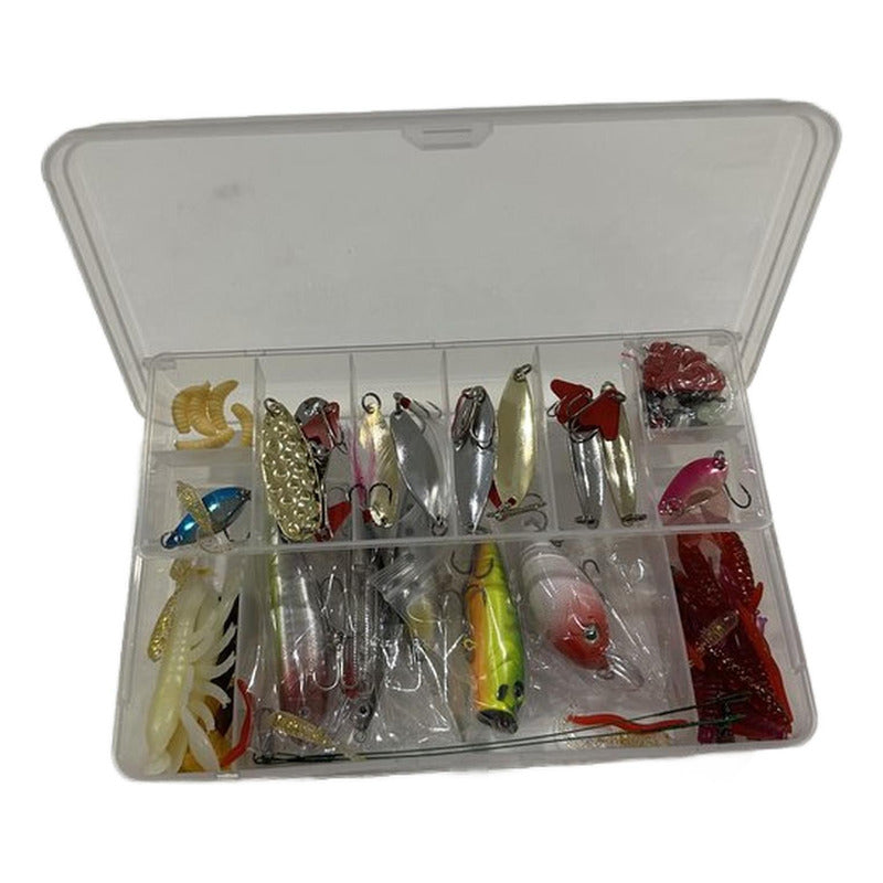 Kit 104 Piezas Señuelo Cebo Moscas Anzuelos Pesca - Norplat