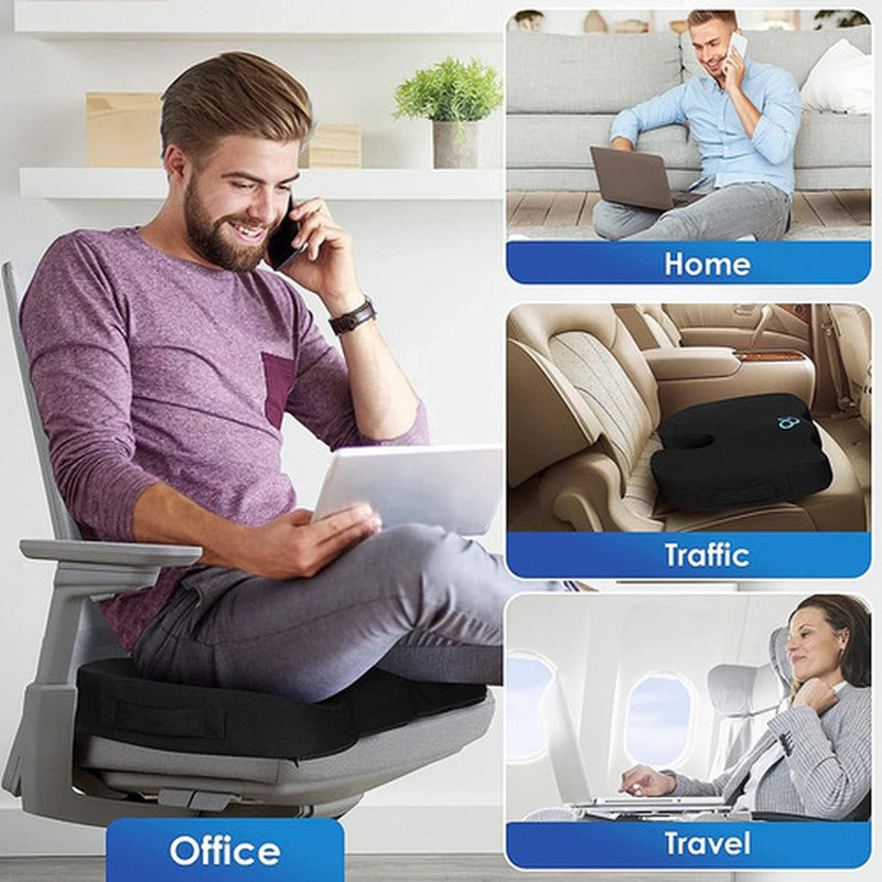 Cojin Para Silla Smart Con Memoria Lumbar Ortopedico Norplat