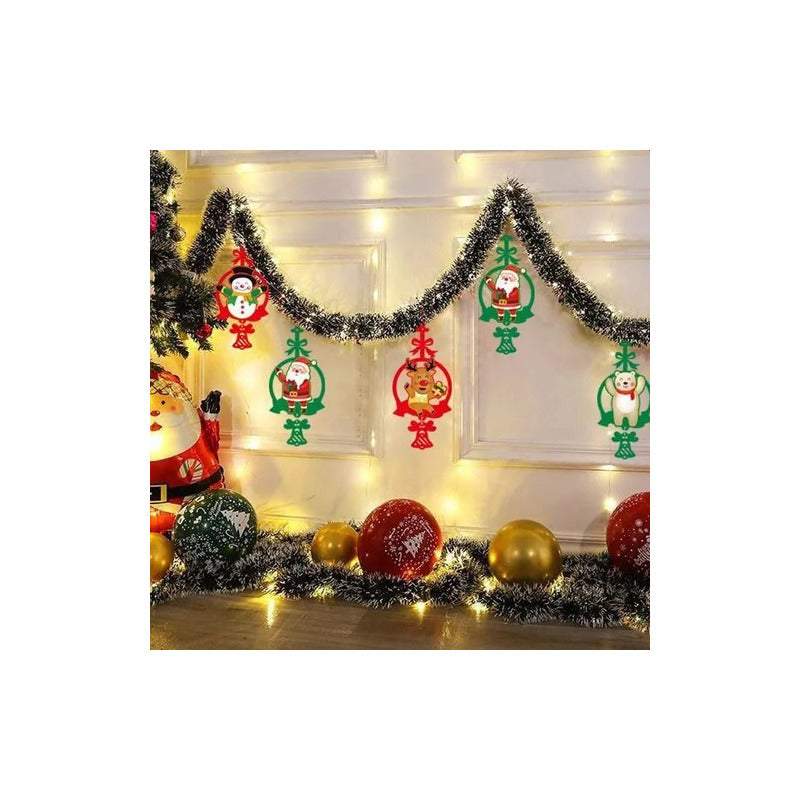 Pack X10 Guirnaldas Espumillón Navideñas 5m Adornos Navidad