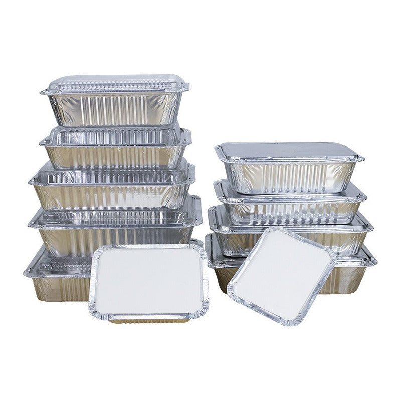 Bandeja / Envase De Aluminio 570 M C/tapa Domo (20 Unidades) Plateado