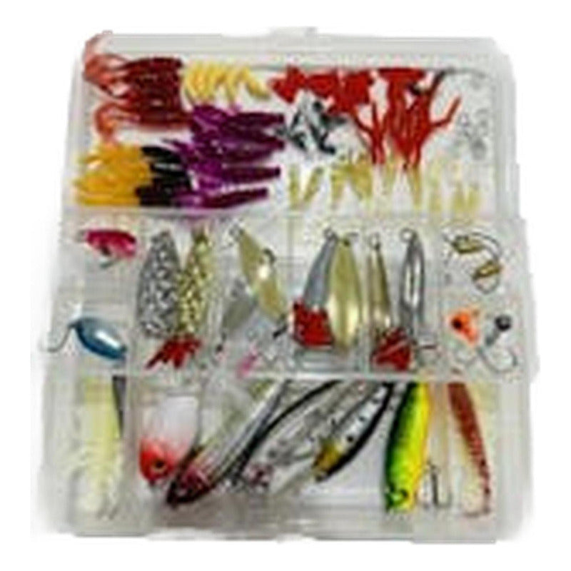 Kit 104 Piezas Señuelo Cebo Moscas Anzuelos Pesca - Norplat