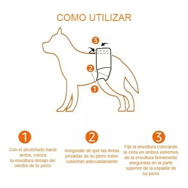 Pack 12 Unid Pañal Sanitario Desechables Mascotas Perra Gata