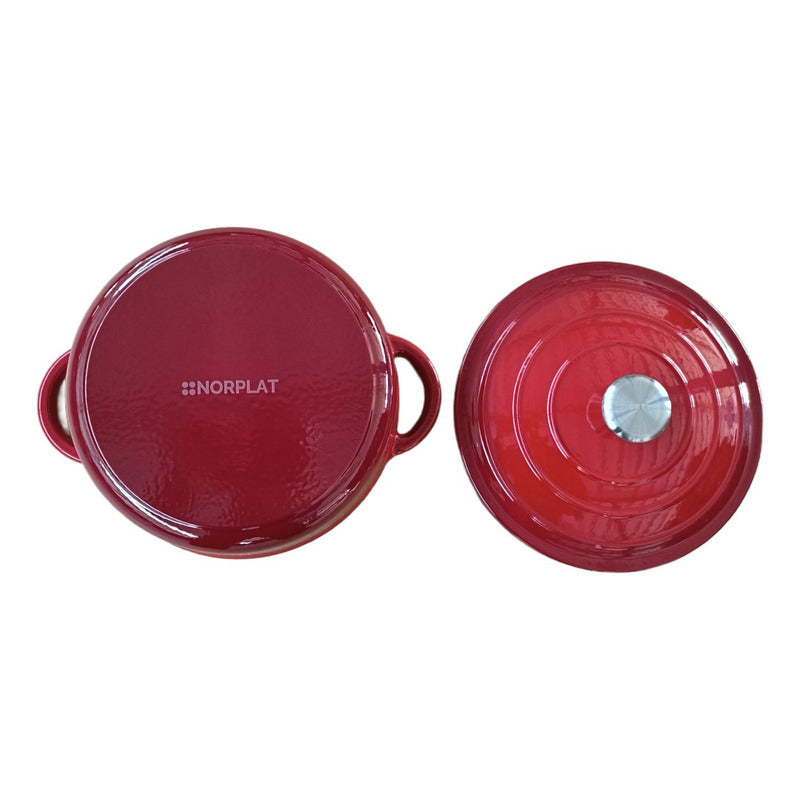 Olla De Hierro Fundido Esmaltada 24 Cm 3.5 Lts - Norplat