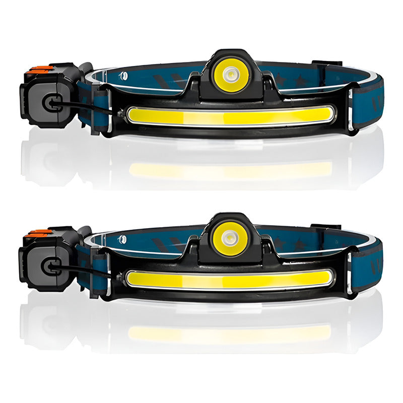 2 Linterna De Cabeza Recargable Led Potente Cintillo Norplat