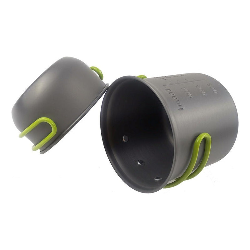 Set Ollas Camping 6 Piezas Con Cubiertos Y Estuche - Cukin