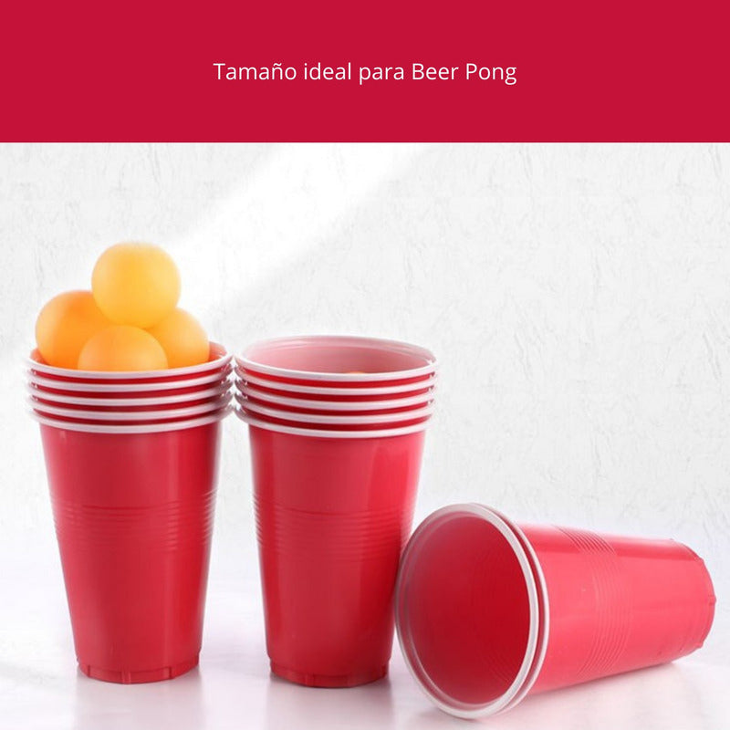 100 Vasos Plásticos Pp 16 Oz / 500 Cc Ml Para Fiesta - Cukin