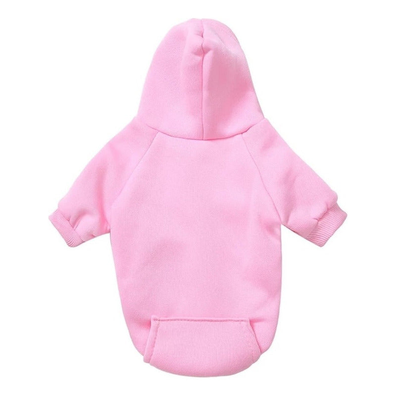 Polerón Con Gorro Ropa Chaleco Perro Abrigo Invierno Norplat Rosado L