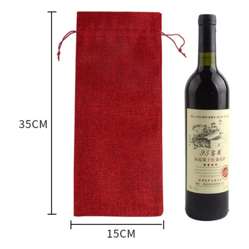 Bolsas De Regalos Navidad Para Botellas Vino 12u - Norplat