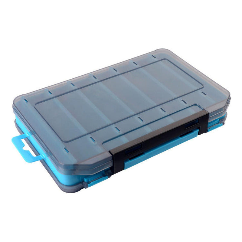Caja Porta Señuelos Pesca 14 Compartimientos Doble - Norplat