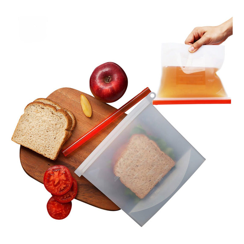 Bolsas De Silicona Reutilizable Con Cierre De 1500ml - Cukin