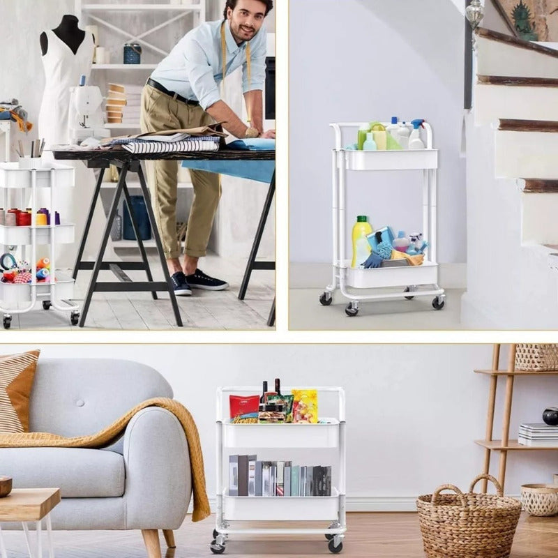 Carro Organizador Mueble Estante De Almacenamiento 3 Niveles