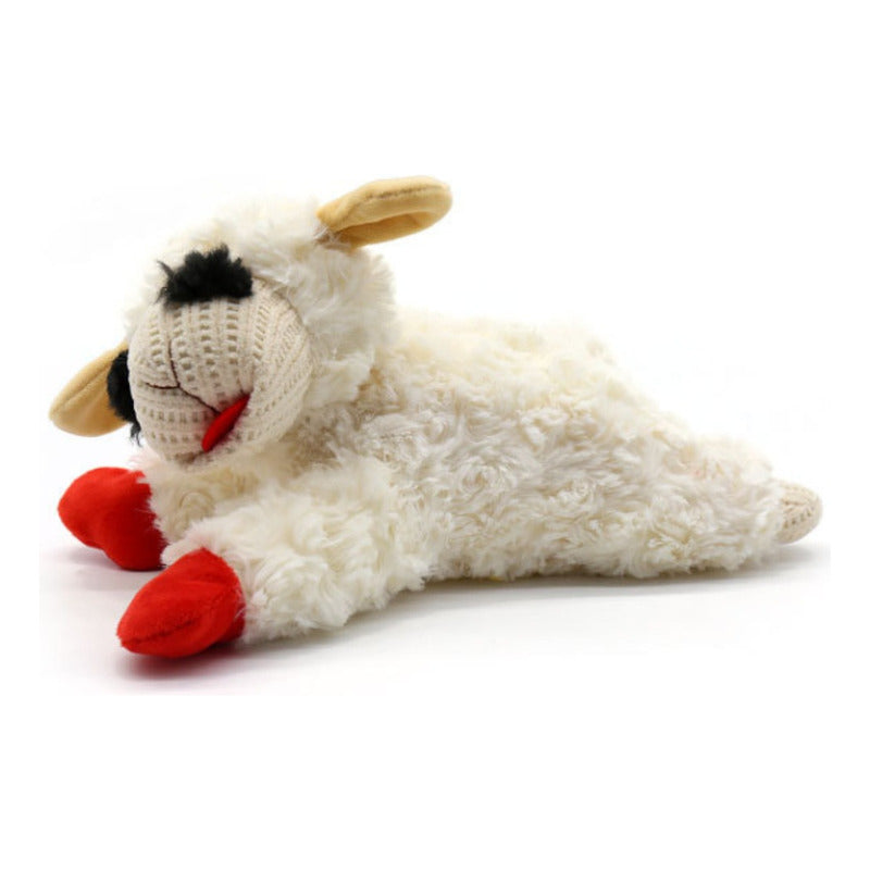 Peluche Oveja Con Texturas Y Sonido Para Mascotas Y Niños