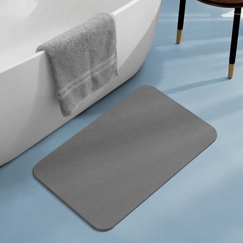 Alfombra Piso Baño Diatomita Secado Ultra Rápido - Norplat Gris Oscuro Lisa