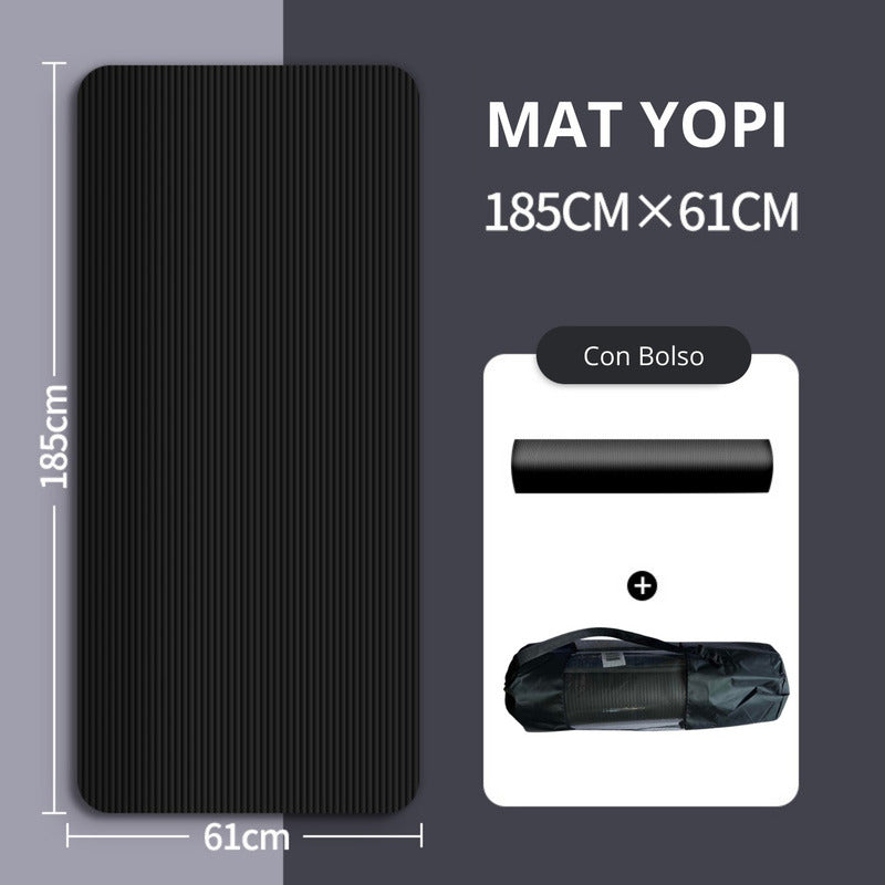 Colchoneta Yoga Mat Pilates 15mm + Bolso Transporte Norplat