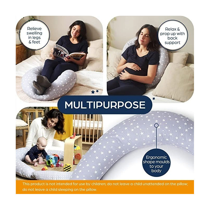 Cojín Maternal Almohada Materindad Lactancia 100% Algodón