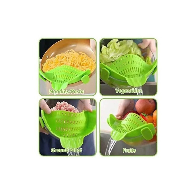 Colador De Clip Fácil Silicona Para Ollas Y Sartenes - Cukin