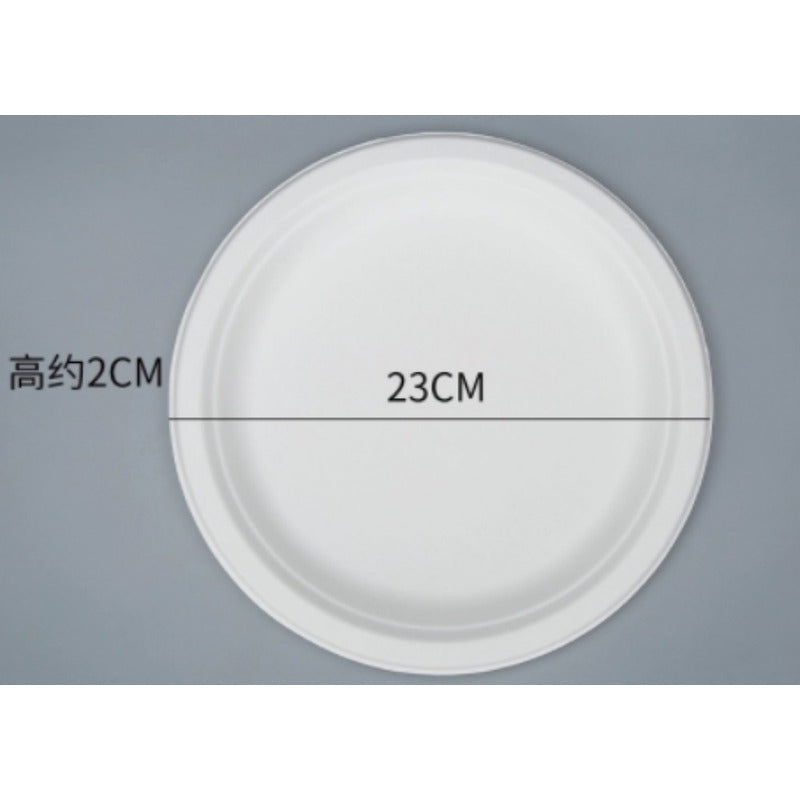 Platos De Pulpa Natural Compostable 22 Cms X 100 Uds - Cukin