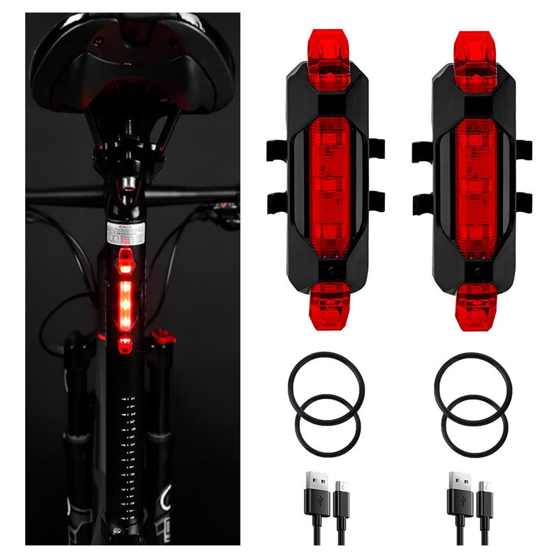 Pack 10 Luces Led Recargables Para Bicicleta - Norplat