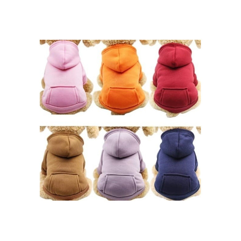Polerón Con Gorro Ropa Chaleco Perro Abrigo Invierno Norplat Rojo L