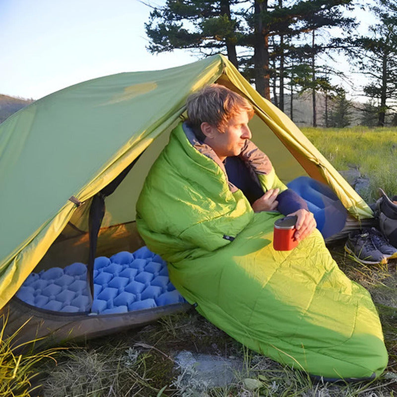 Colchoneta Inflable Plegable Norplat - Acampar Y Senderismo Azul