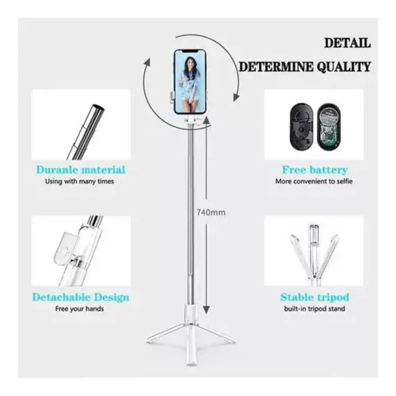 Palo Selfie Stick Trípode Baston Extensible Bluetooth TriPod