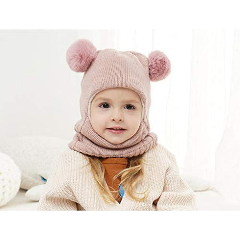 Gorro Con Cuello Bebés 6m A 2 Años Invierno Abrigado Norplat