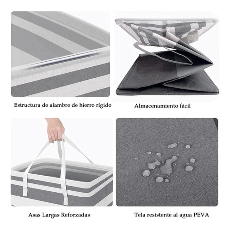 4 Cesto Grande Ropa Sucia Y Lavandería Plegable - Norplat