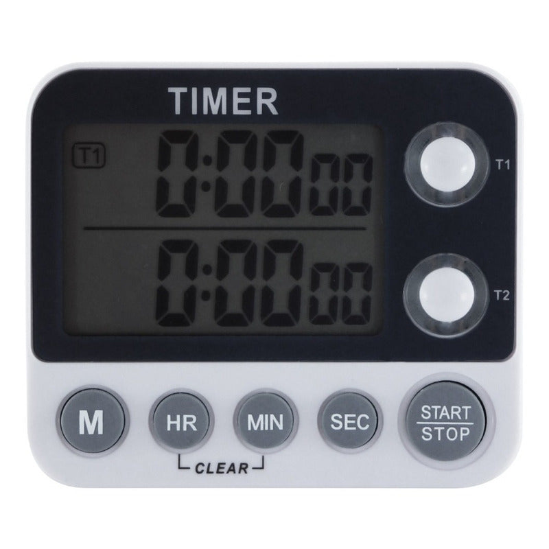 Temporizador De Cocina Doble Imantado - Timer - Cukin Blanco Doble