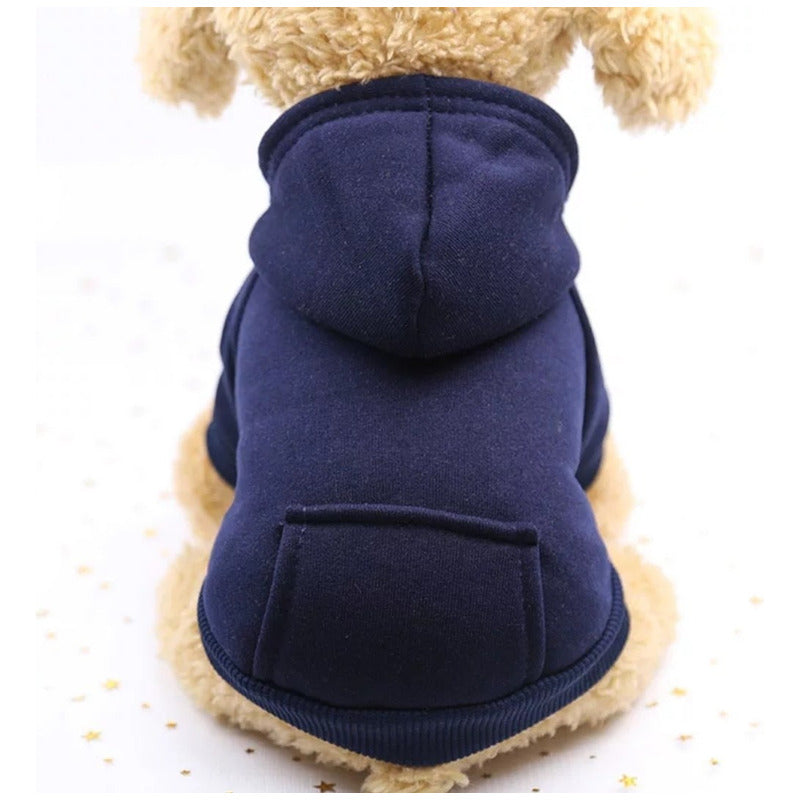 Polerón Con Gorro Ropa Chaleco Perro Abrigo Invierno Norplat Azul 2xl