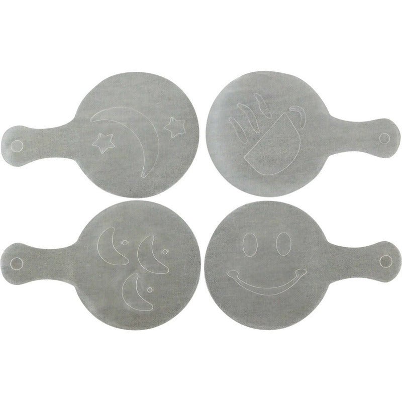 16 Plantillas Stencils Decorar Cafes Pan Cupcakes - Norplat