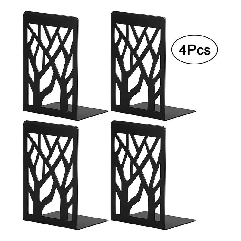 Soporte Sujetalibros 2 Pares De Soportes Para Libros Norplat Negro