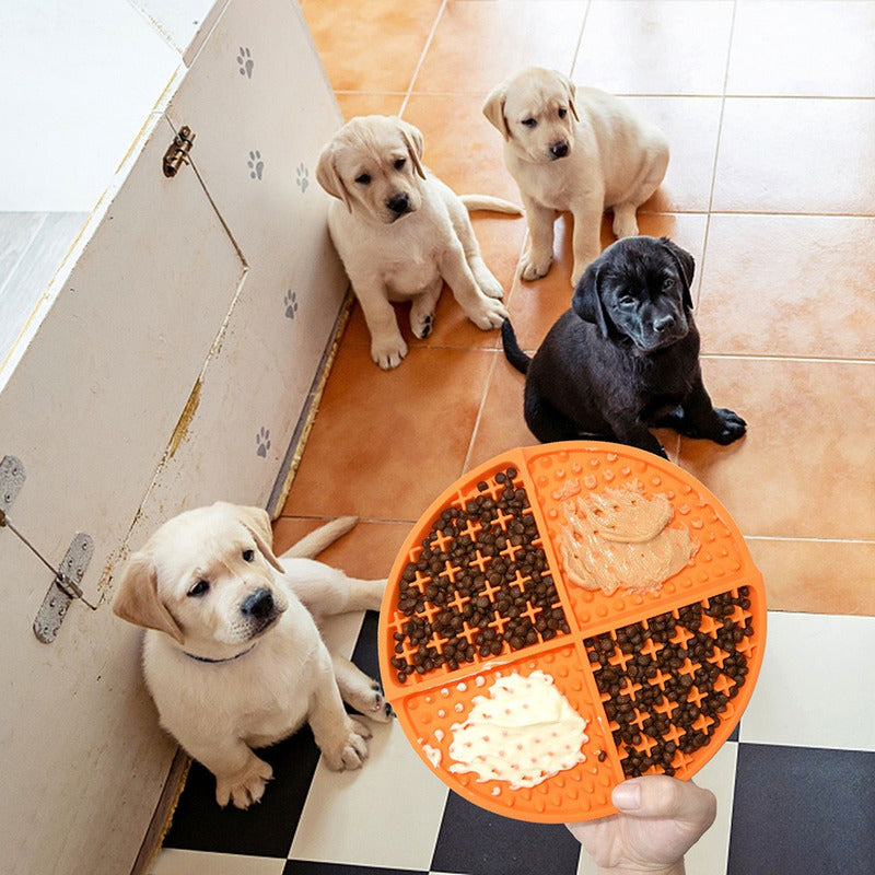 Plato Anti Ansiedad Come Lento Para Perro Mascota - Celeste