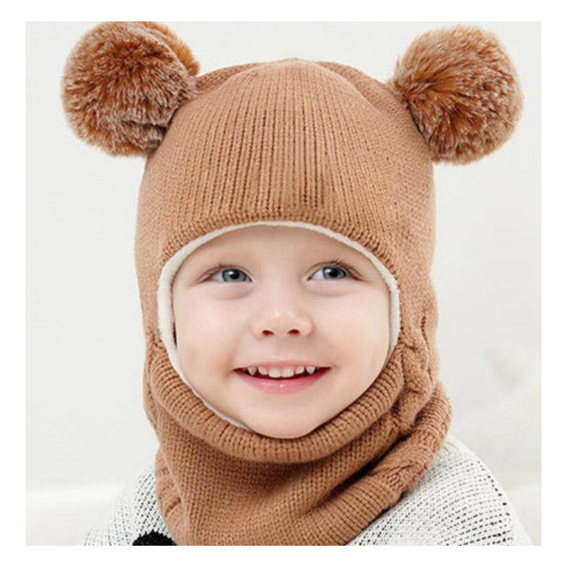 Gorro Con Cuello Bebés 6m A 2 Años Invierno Abrigado Norplat