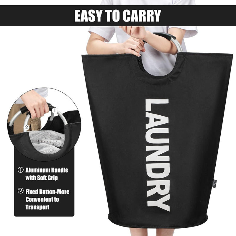 Bolsa Cesto Plegable Para Ropa Sucia Negro
