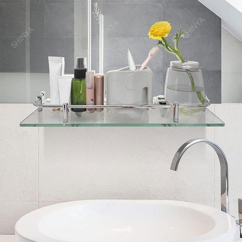 Organizador Ducha Repisa Baño Set 2 Vidrio Templado Norplat
