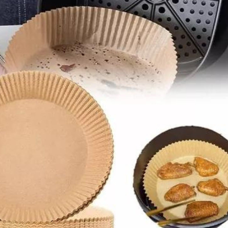 Papel Freidora Aire X100 Antiadherente Air Fryer Desechable Marrón Claro